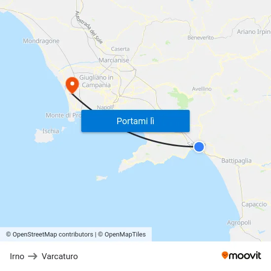 Irno to Varcaturo map