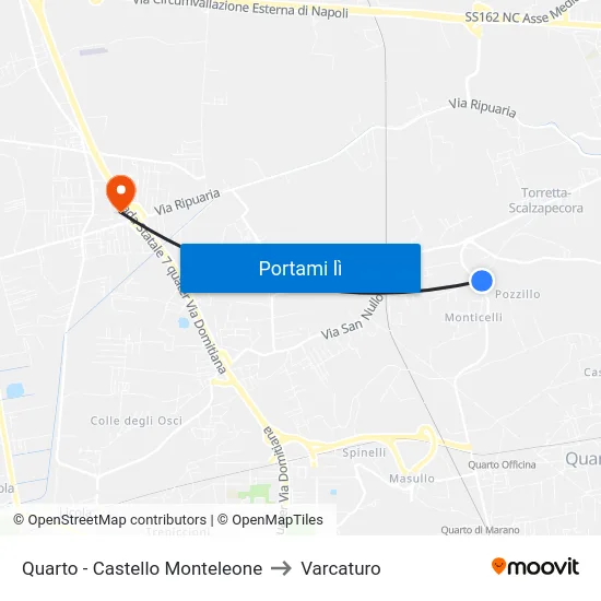 Quarto - Castello Monteleone to Varcaturo map