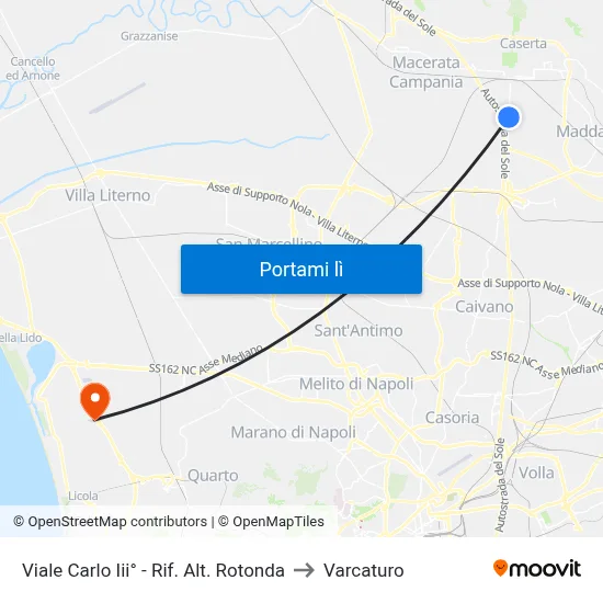 Viale Carlo Iii° - Rif. Alt. Rotonda to Varcaturo map