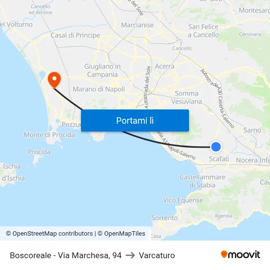 Boscoreale - Via Marchesa, 94 to Varcaturo map