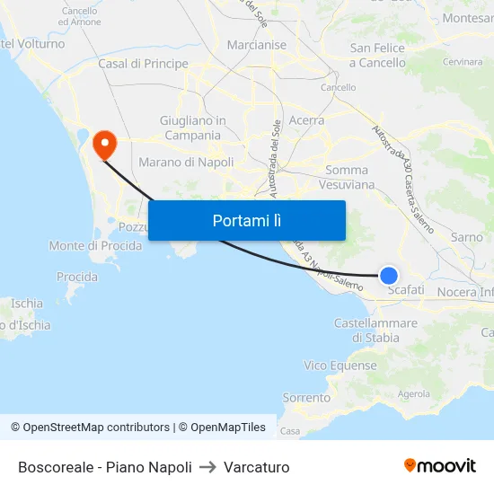 Boscoreale - Piano Napoli to Varcaturo map