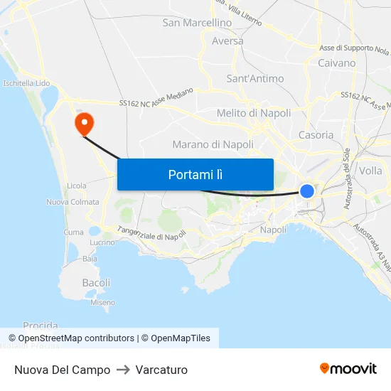 Nuova Del Campo to Varcaturo map