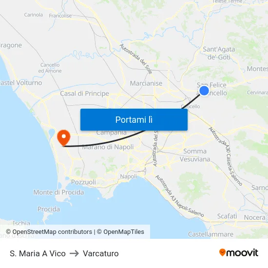 S. Maria A Vico to Varcaturo map