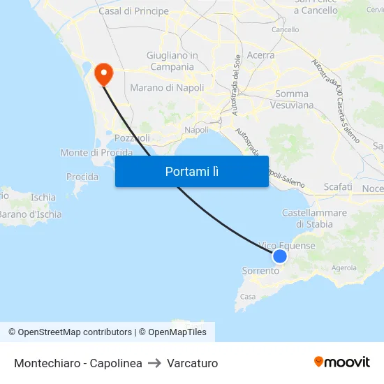 Montechiaro - Capolinea to Varcaturo map