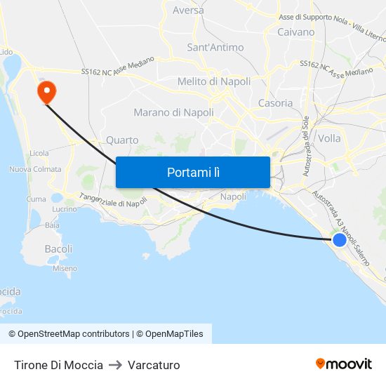 Tirone Di Moccia to Varcaturo map