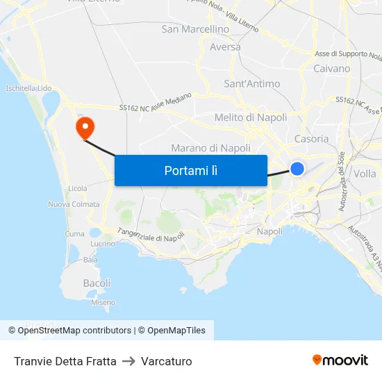 Tranvie Detta Fratta to Varcaturo map