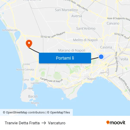 Tranvie Detta Fratta to Varcaturo map