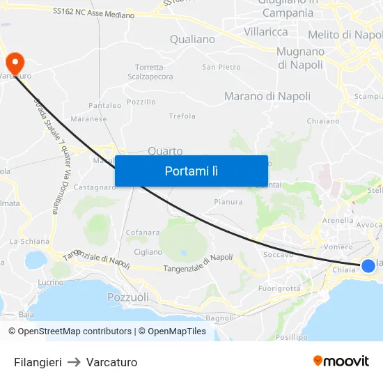 Filangieri to Varcaturo map