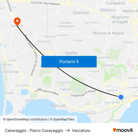 Caravaggio - Parco Caravaggio to Varcaturo map