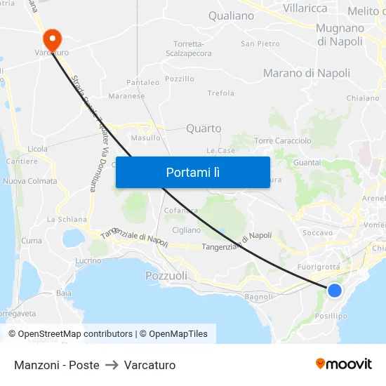 Manzoni - Poste to Varcaturo map