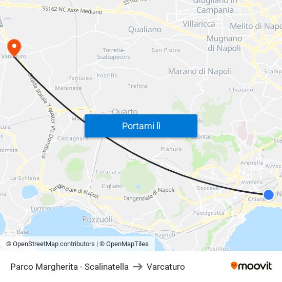 Parco Margherita - Scalinatella to Varcaturo map