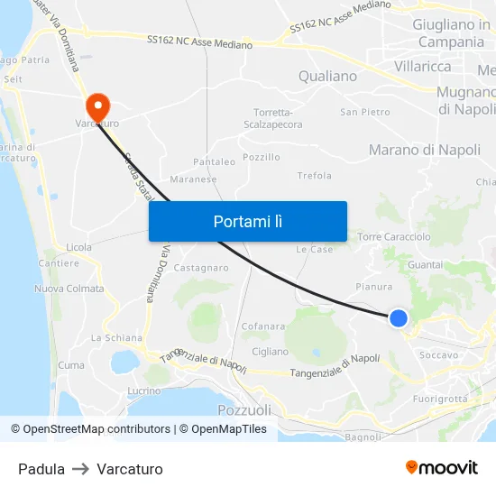 Padula to Varcaturo map