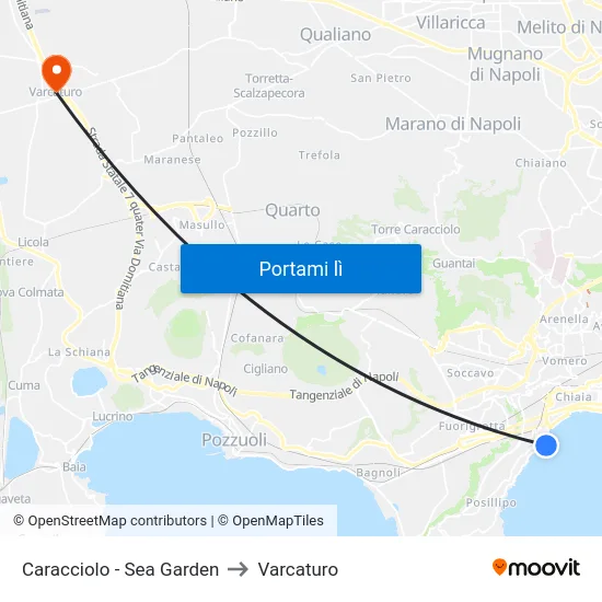 Caracciolo - Sea Garden to Varcaturo map