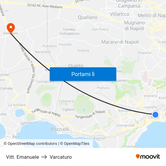 Vitt. Emanuele to Varcaturo map