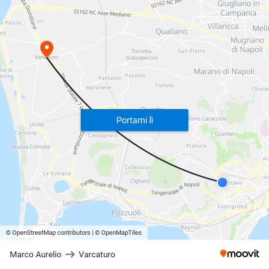 Marco Aurelio to Varcaturo map