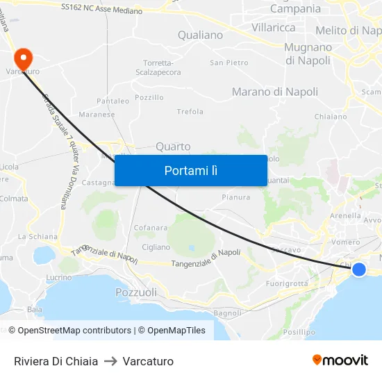 Riviera Di Chiaia to Varcaturo map