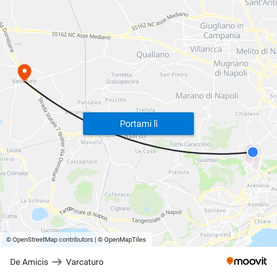 De Amicis to Varcaturo map