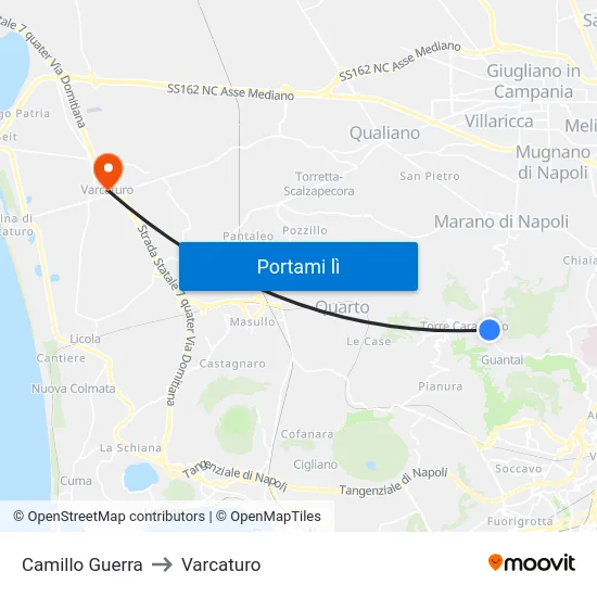 Camillo Guerra to Varcaturo map