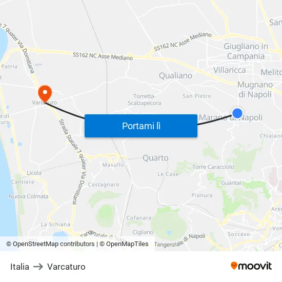 Italia to Varcaturo map