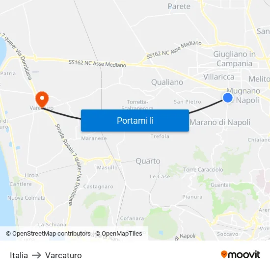 Italia to Varcaturo map