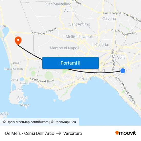 De Meis - Censi Dell' Arco to Varcaturo map