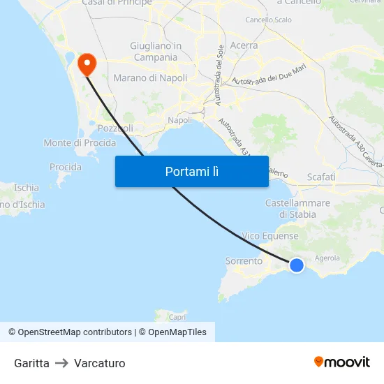 Garitta to Varcaturo map