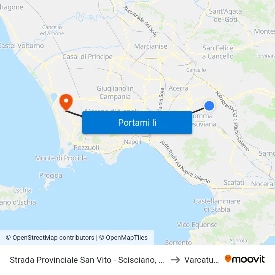 Strada Provinciale San Vito - Scisciano, 15 to Varcaturo map