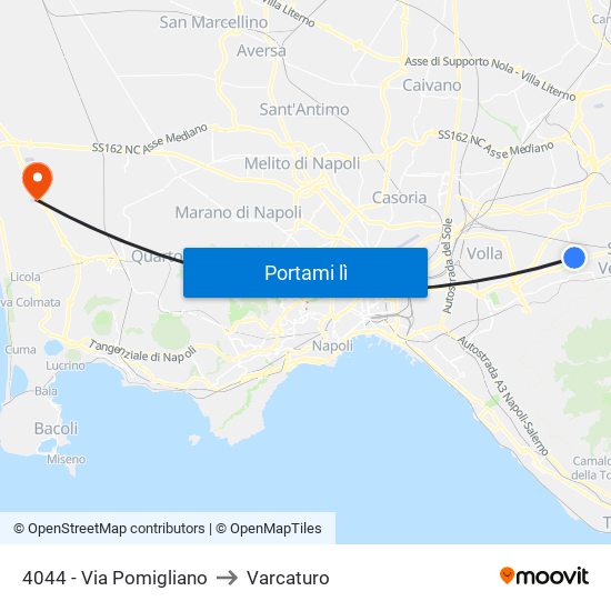 4044 - Via Pomigliano to Varcaturo map