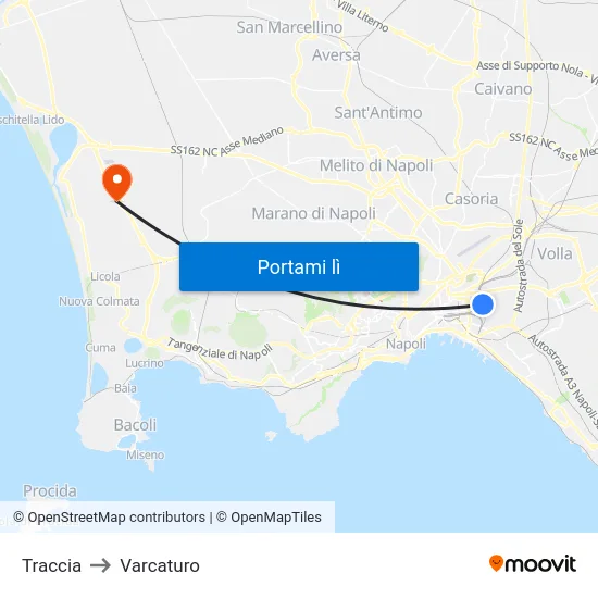 Traccia to Varcaturo map