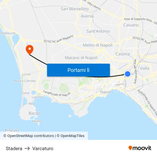 Stadera to Varcaturo map