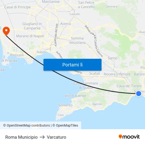 Roma Municipio to Varcaturo map