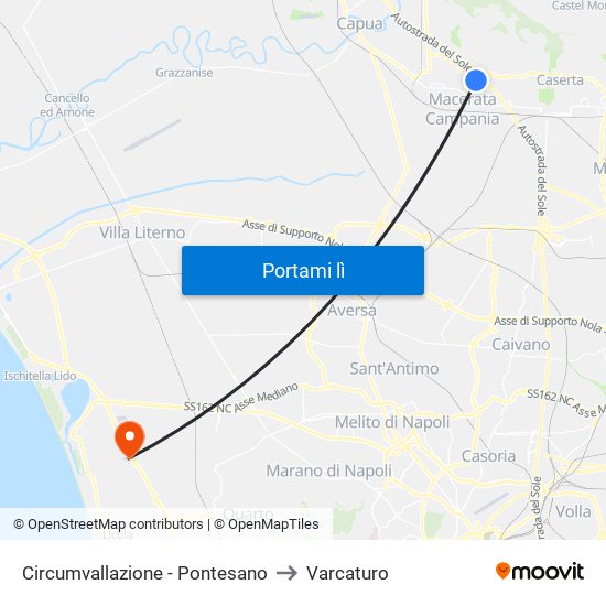 Circumvallazione - Pontesano to Varcaturo map