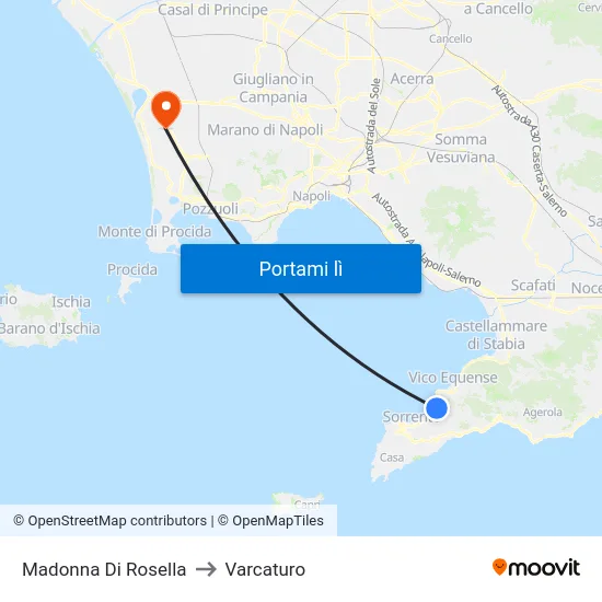 Madonna Di Rosella to Varcaturo map