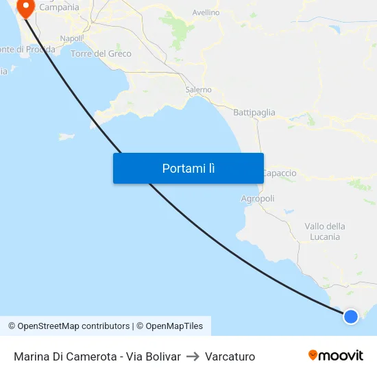 Marina Di Camerota - Via Bolivar to Varcaturo map