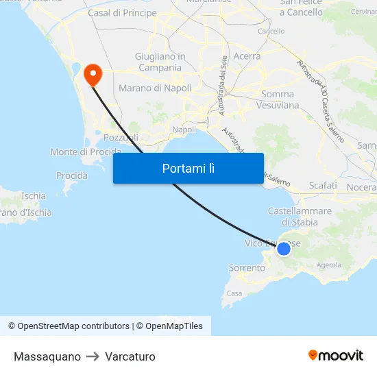 Massaquano to Varcaturo map