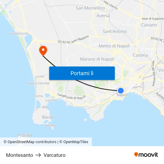 Montesanto to Varcaturo map