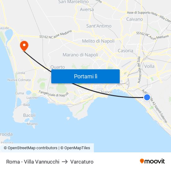 Roma - Villa Vannucchi to Varcaturo map