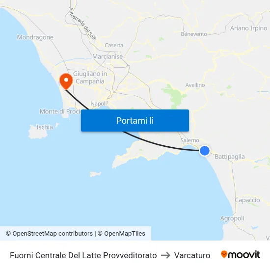 Fuorni Centrale Del Latte Provveditorato to Varcaturo map