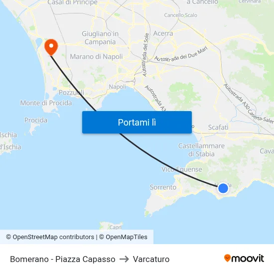 Bomerano - Piazza Capasso to Varcaturo map