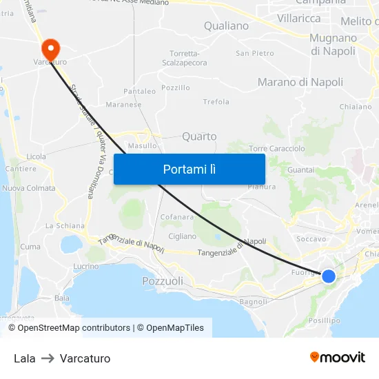 Lala to Varcaturo map