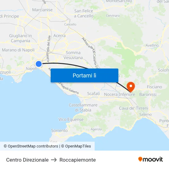 Centro Direzionale to Roccapiemonte map