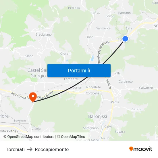 Torchiati to Roccapiemonte map