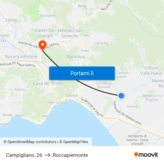 Campigliano, 26 to Roccapiemonte map