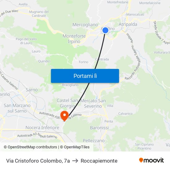 Via Cristoforo Colombo, 7a to Roccapiemonte map