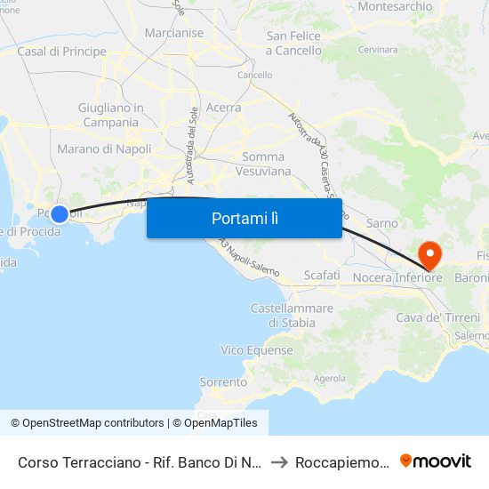 Corso Terracciano - Rif. Banco Di Napoli to Roccapiemonte map