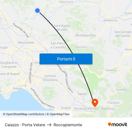 Caiazzo - Porta Vetere to Roccapiemonte map