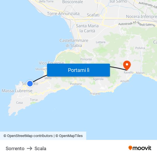 Sorrento to Scala map