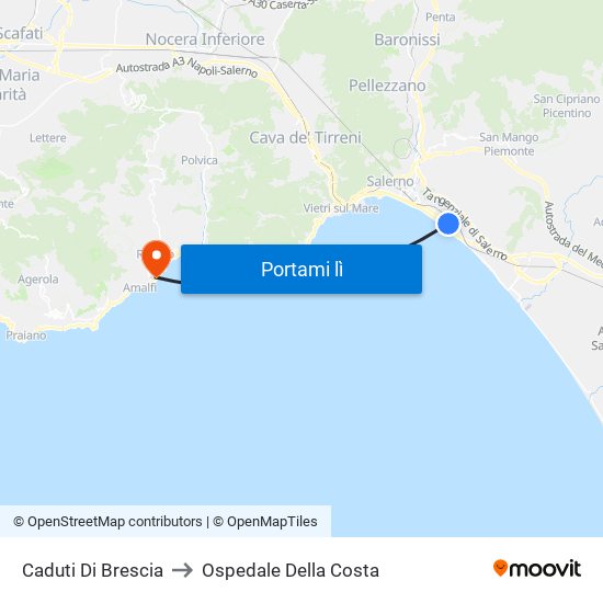 Caduti Di Brescia to Ospedale Della Costa map