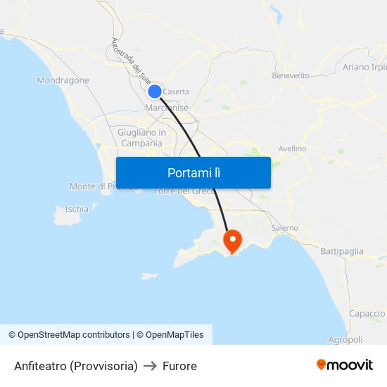 Anfiteatro (Provvisoria) to Furore map