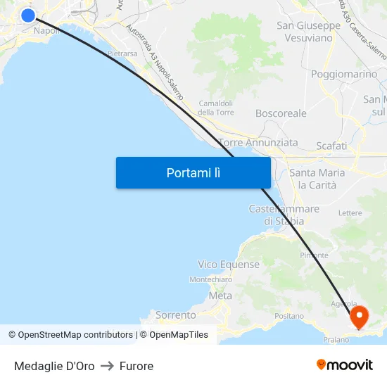 Medaglie D'Oro to Furore map